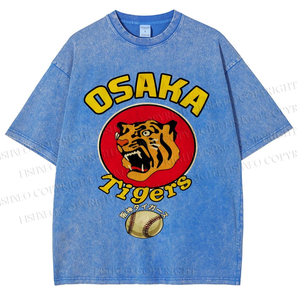 Unisex Osaka Tigers Printed Washed Tee