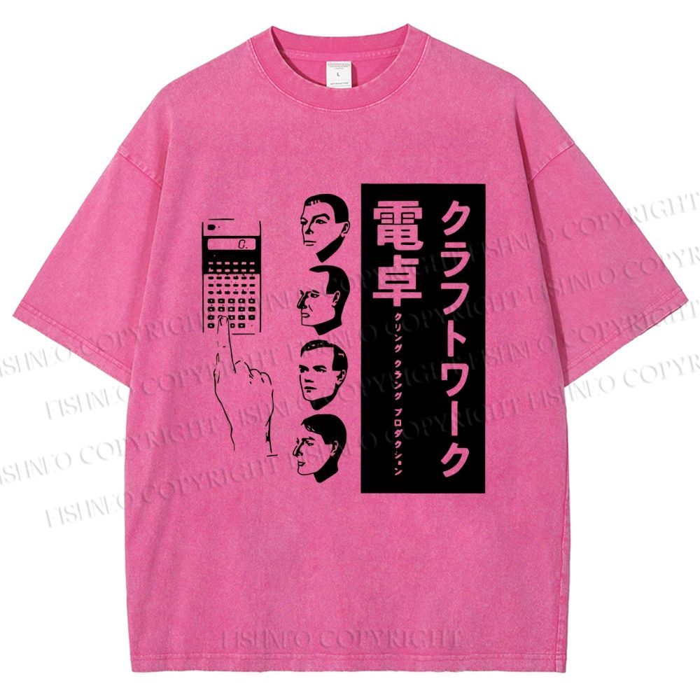 Unisex Kraftwerk Pocket Calculator Printed Washed Tee