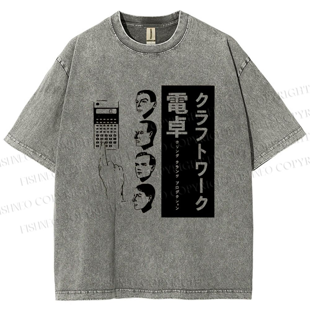 Unisex Kraftwerk Pocket Calculator Printed Washed Tee