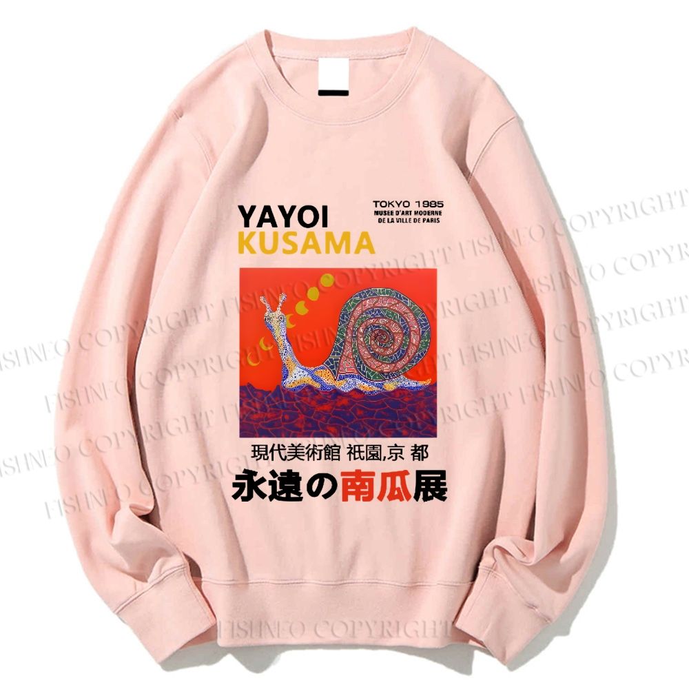 Unisex Japanese Yayoi Kusama Snail Printed Sweatshirt