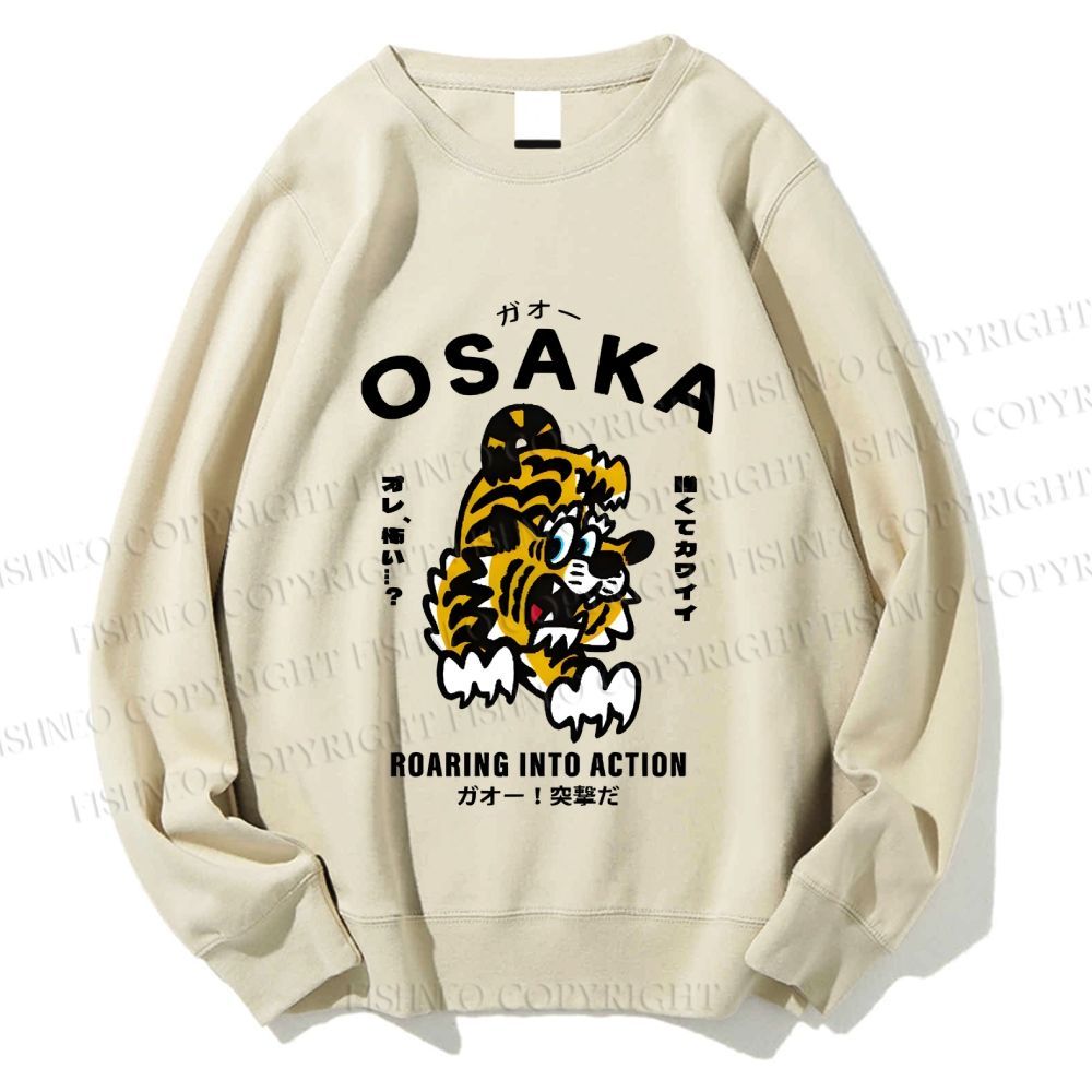 Unisex Osaka Tiger Printed Sweatshirt