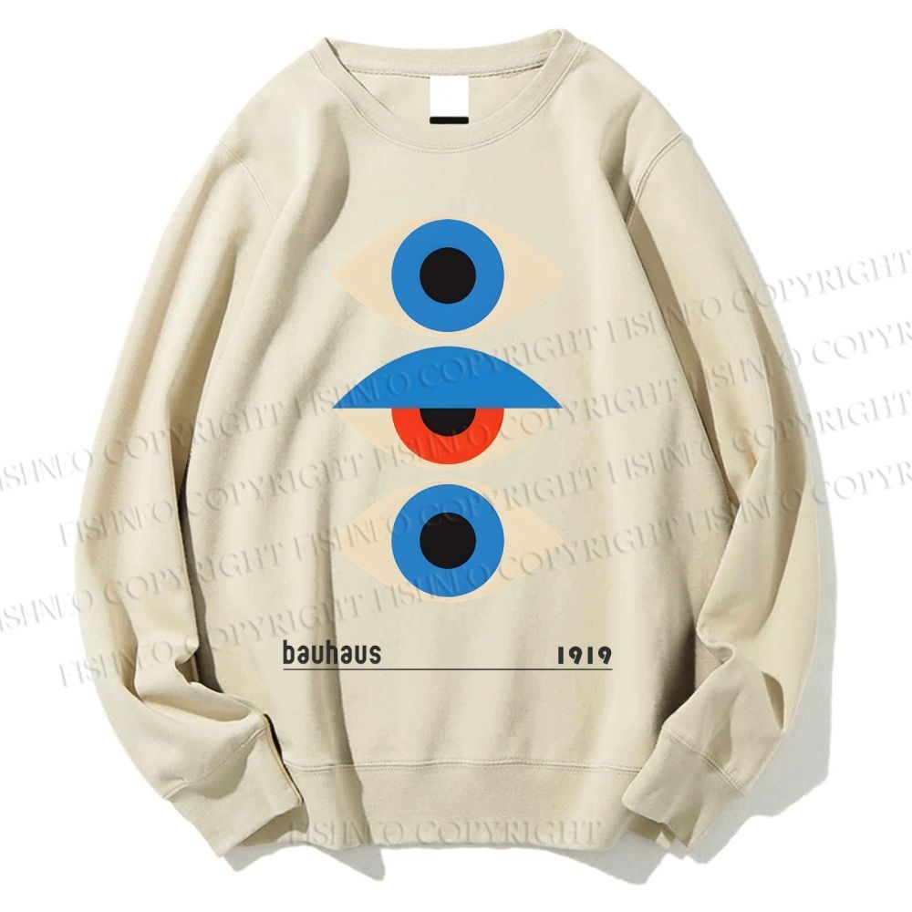 Unisex Bauhaus Art Geometric Eye Printed Sweatshirt