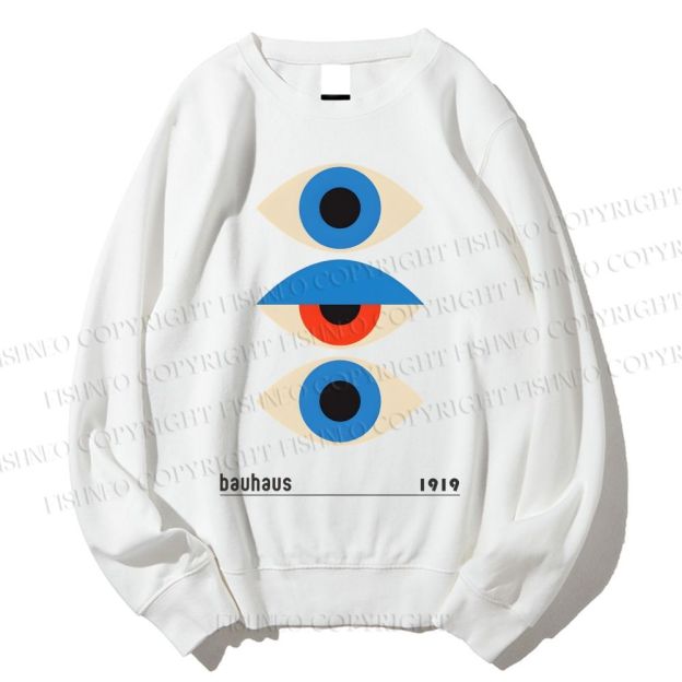 Unisex Bauhaus Art Geometric Eye Printed Sweatshirt