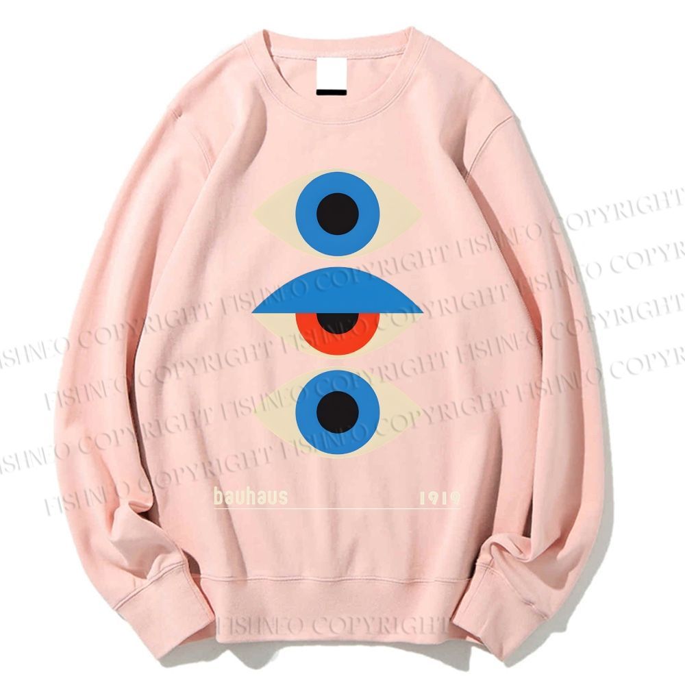 Unisex Bauhaus Art Geometric Eye Printed Sweatshirt