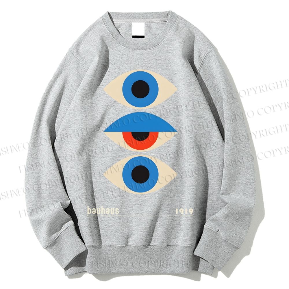Unisex Bauhaus Art Geometric Eye Printed Sweatshirt