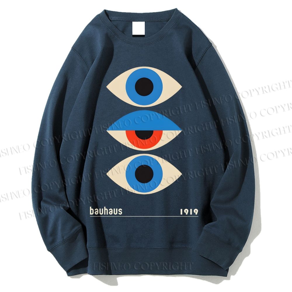 Unisex Bauhaus Art Geometric Eye Printed Sweatshirt