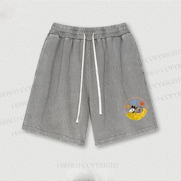 Cute Opossum Washed Vintage Shorts