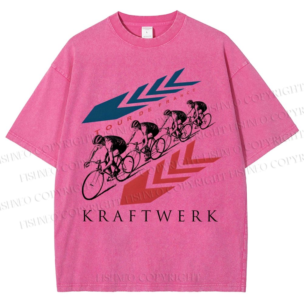 Unisex Kraftwerk Tour de France Printed Washed Tee