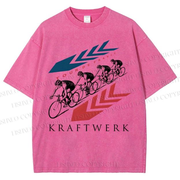 Unisex Kraftwerk Tour de France Printed Washed Tee