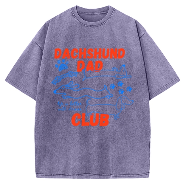Dachshund Dad Club Vintage Washed T-shirt