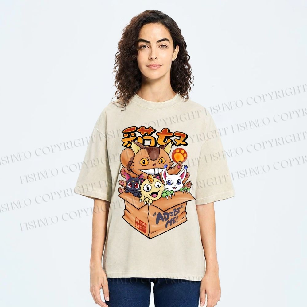 Unisex Adopt Me Printed Washed Tee