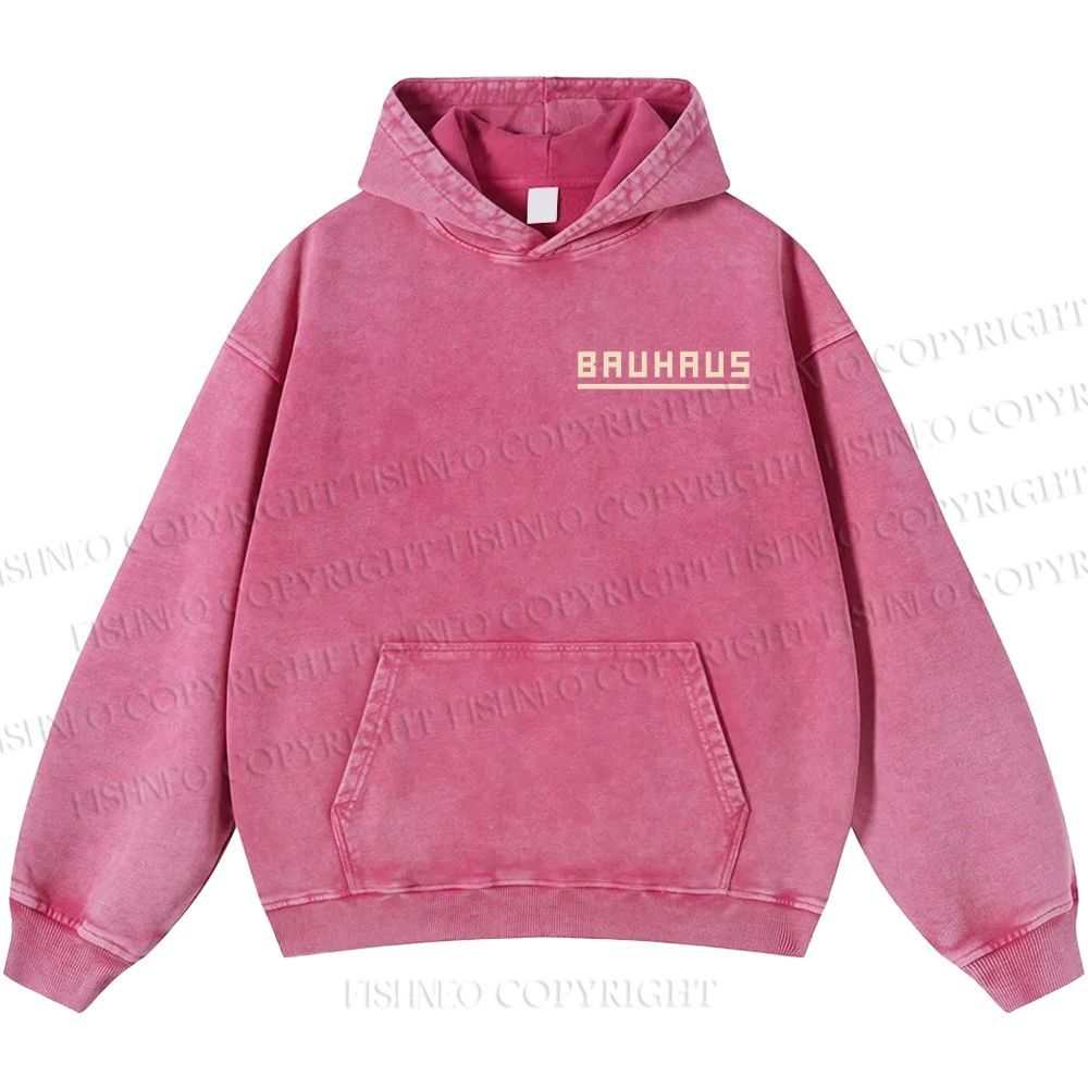 Unisex Casual Bauhaus Art Eyes Printed Double-sided Washed Hoodie