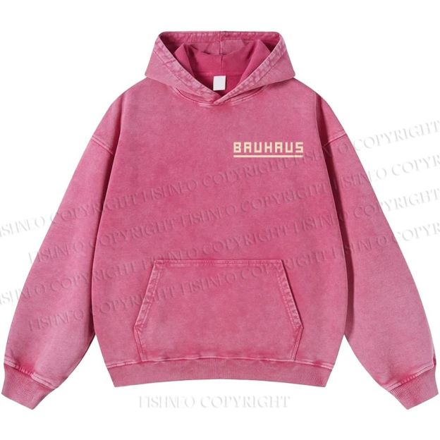 Unisex Casual Bauhaus Art Eyes Printed Double-sided Washed Hoodie