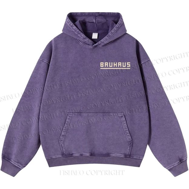 Unisex Casual Bauhaus Art Eyes Printed Double-sided Washed Hoodie