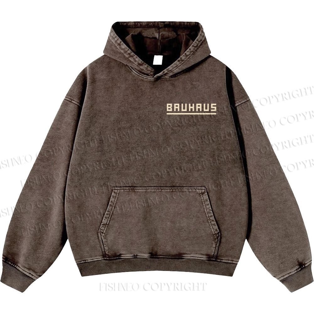 Unisex Casual Bauhaus Art Eyes Printed Double-sided Washed Hoodie