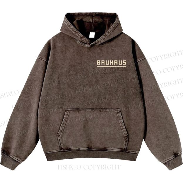 Unisex Casual Bauhaus Art Eyes Printed Double-sided Washed Hoodie