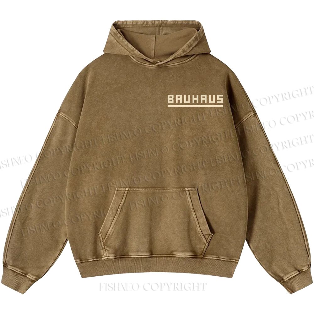 Unisex Casual Bauhaus Art Eyes Printed Double-sided Washed Hoodie