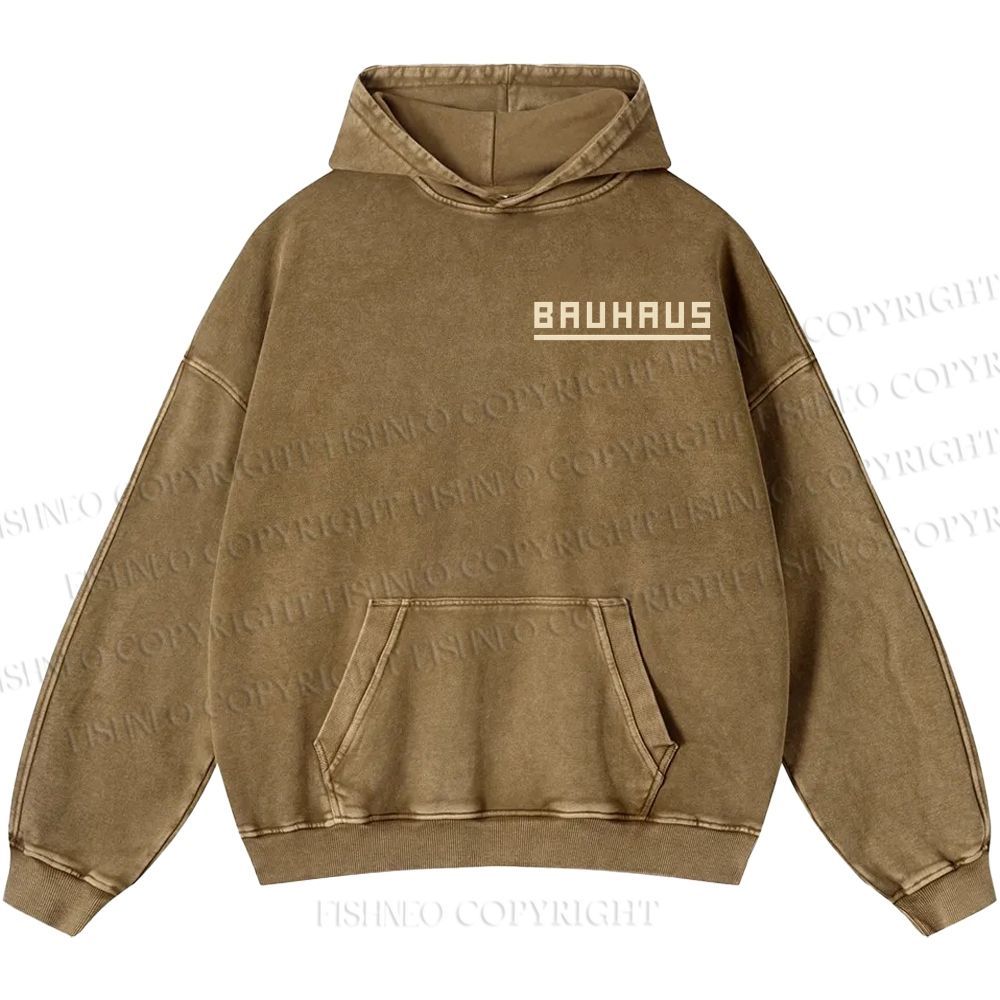 Unisex Casual Bauhaus Art Eyes Printed Double-sided Washed Hoodie