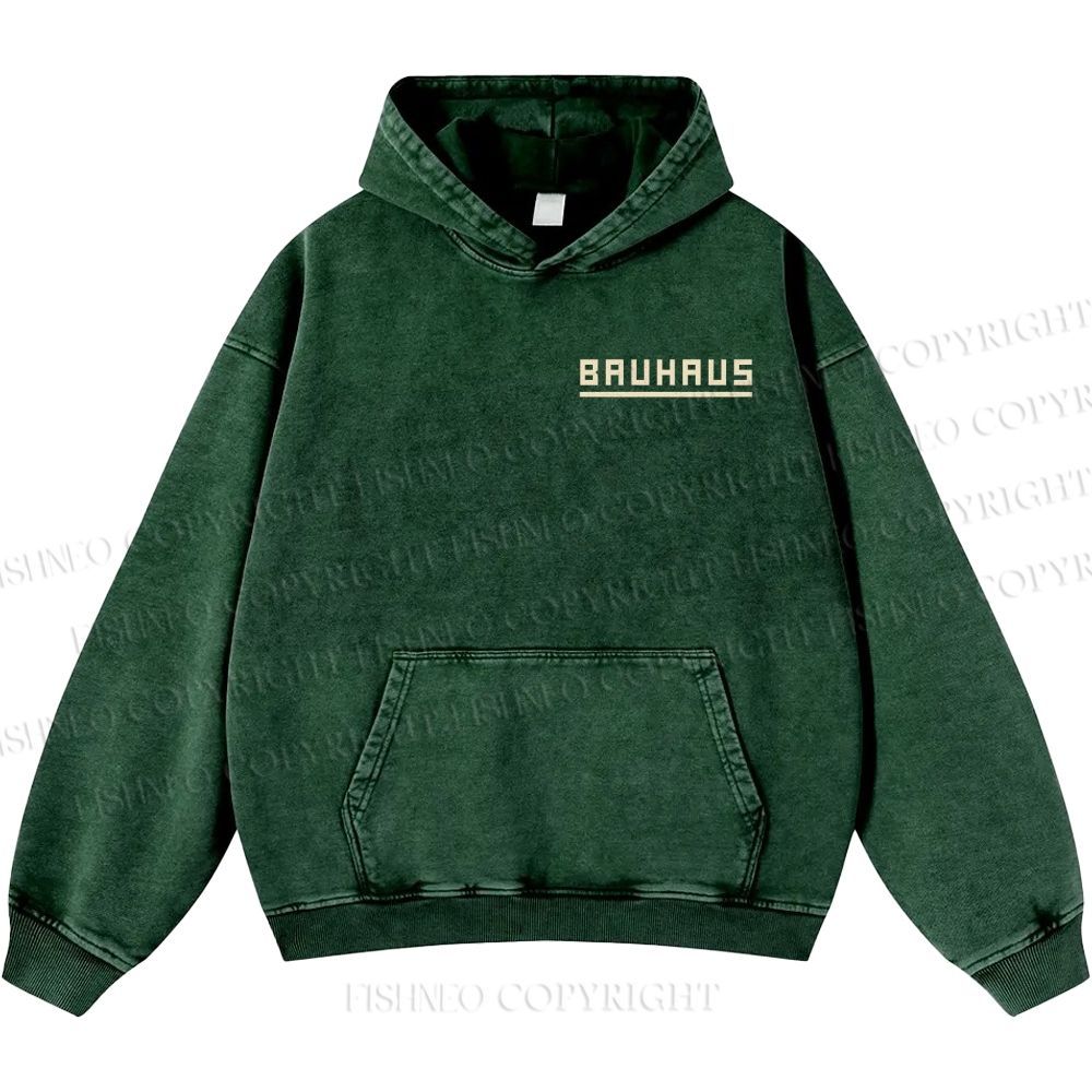 Unisex Casual Bauhaus Art Eyes Printed Double-sided Washed Hoodie