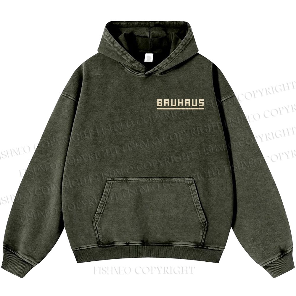 Unisex Casual Bauhaus Art Eyes Printed Double-sided Washed Hoodie