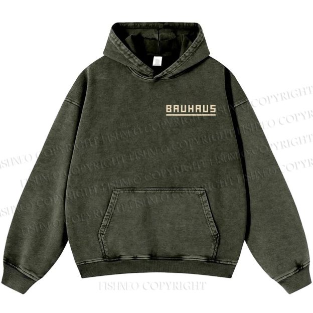 Unisex Casual Bauhaus Art Eyes Printed Double-sided Washed Hoodie