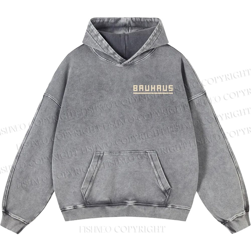 Unisex Casual Bauhaus Art Eyes Printed Double-sided Washed Hoodie