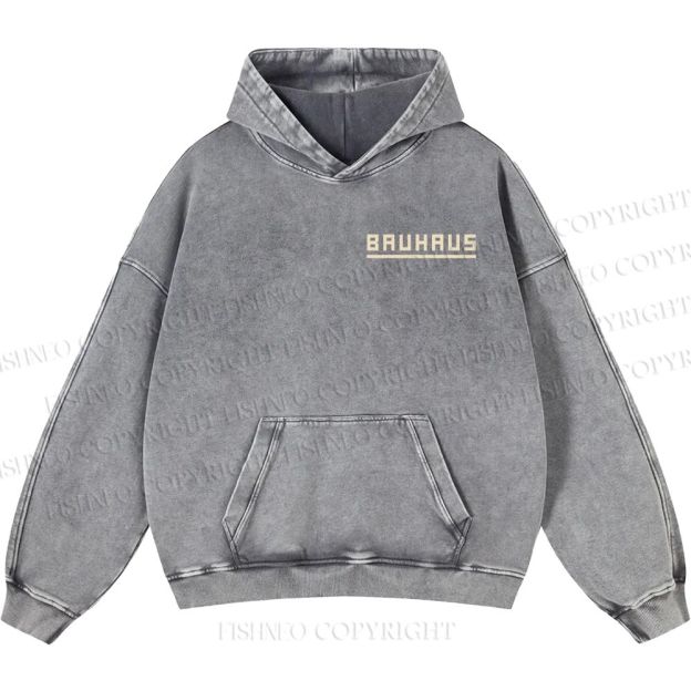 Unisex Casual Bauhaus Art Eyes Printed Double-sided Washed Hoodie