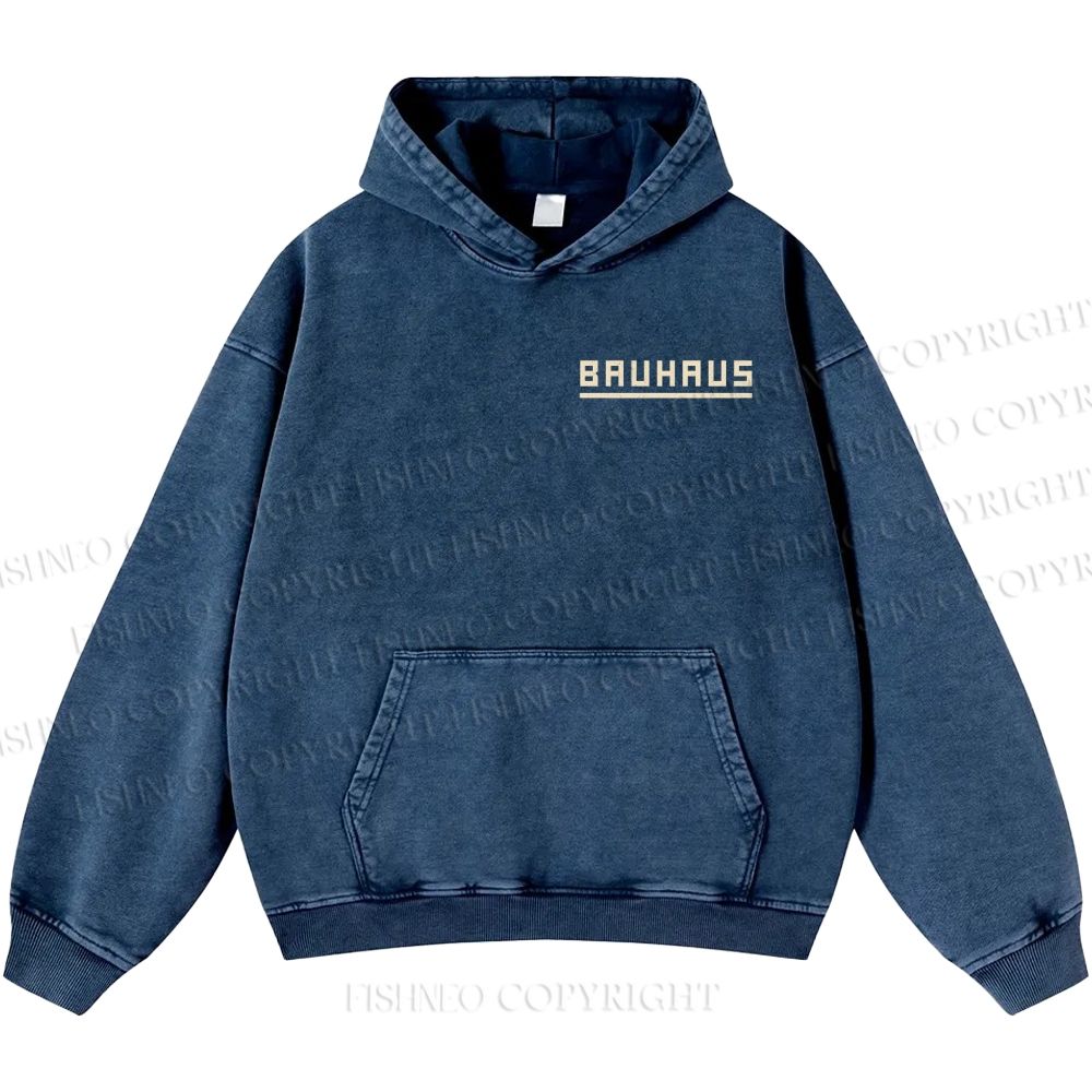 Unisex Casual Bauhaus Art Eyes Printed Double-sided Washed Hoodie