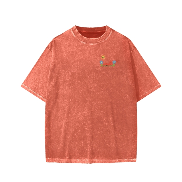 Ketamine Horse Funny Children's Drawings Front And Back Printing Washed T-shirt