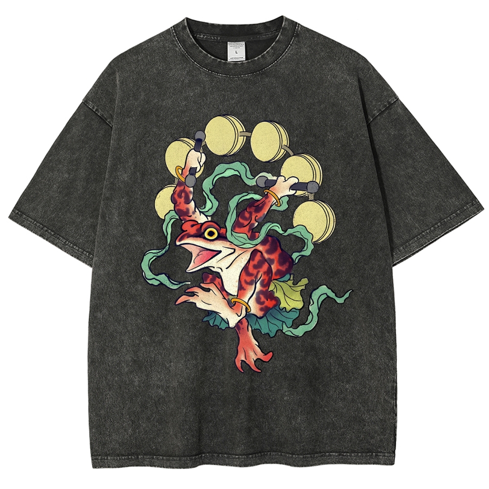 Vintage Wash Japanese Design T-Shirt