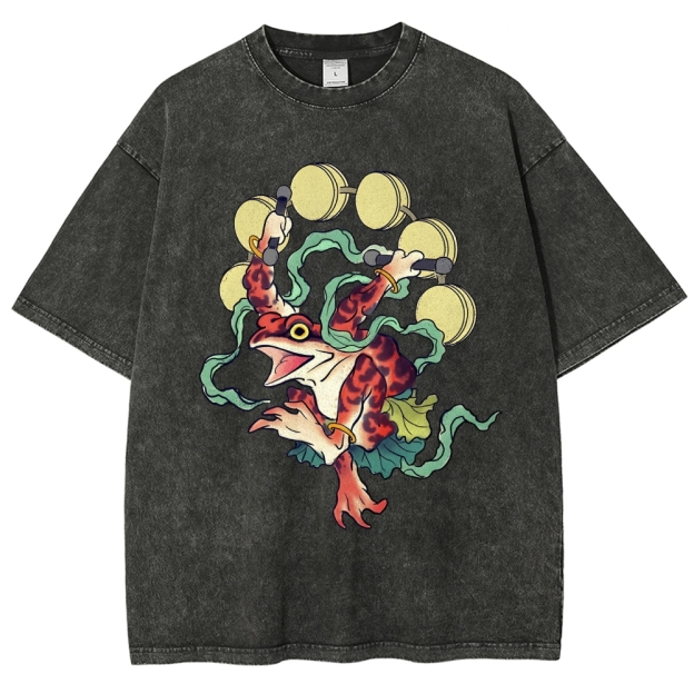 Vintage Wash Japanese Design T-Shirt