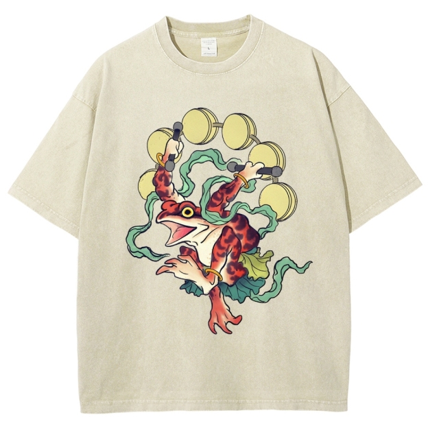 Vintage Wash Japanese Design T-Shirt