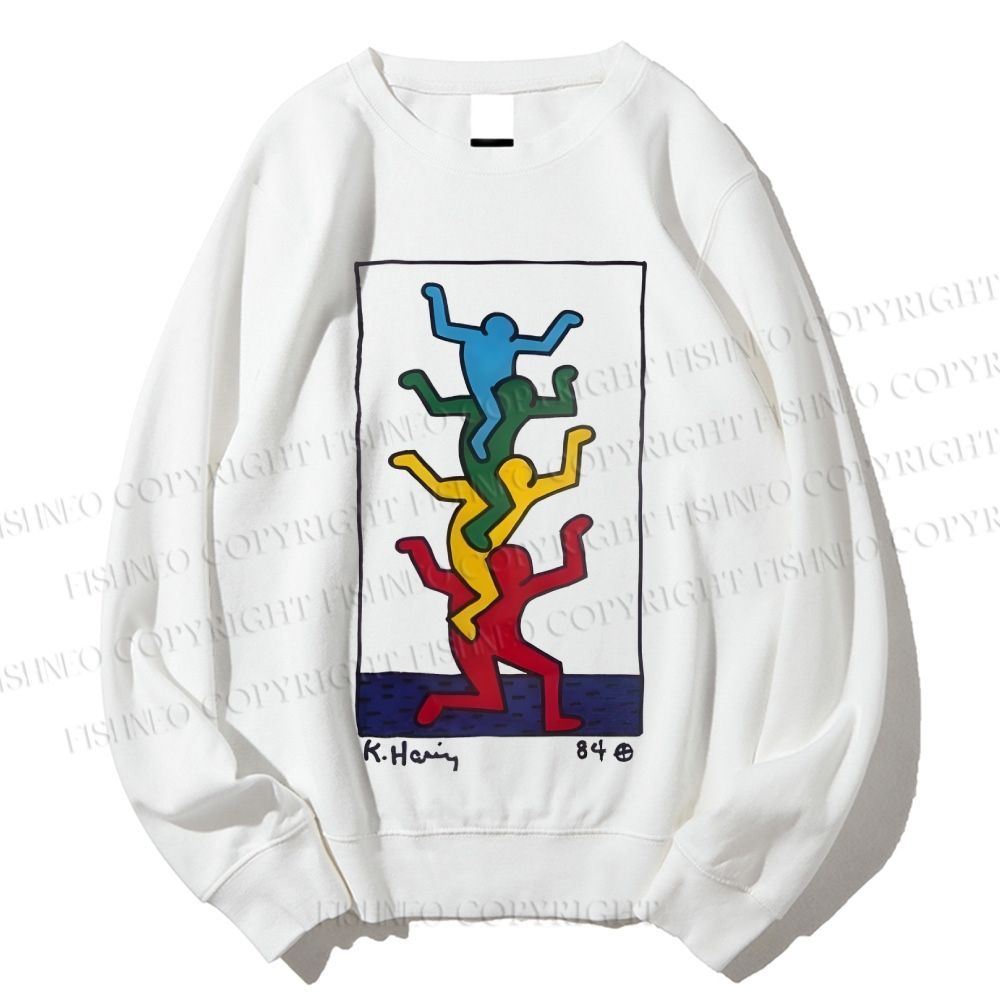 Unisex Keith Haring Untitled Printed Sweatshirt