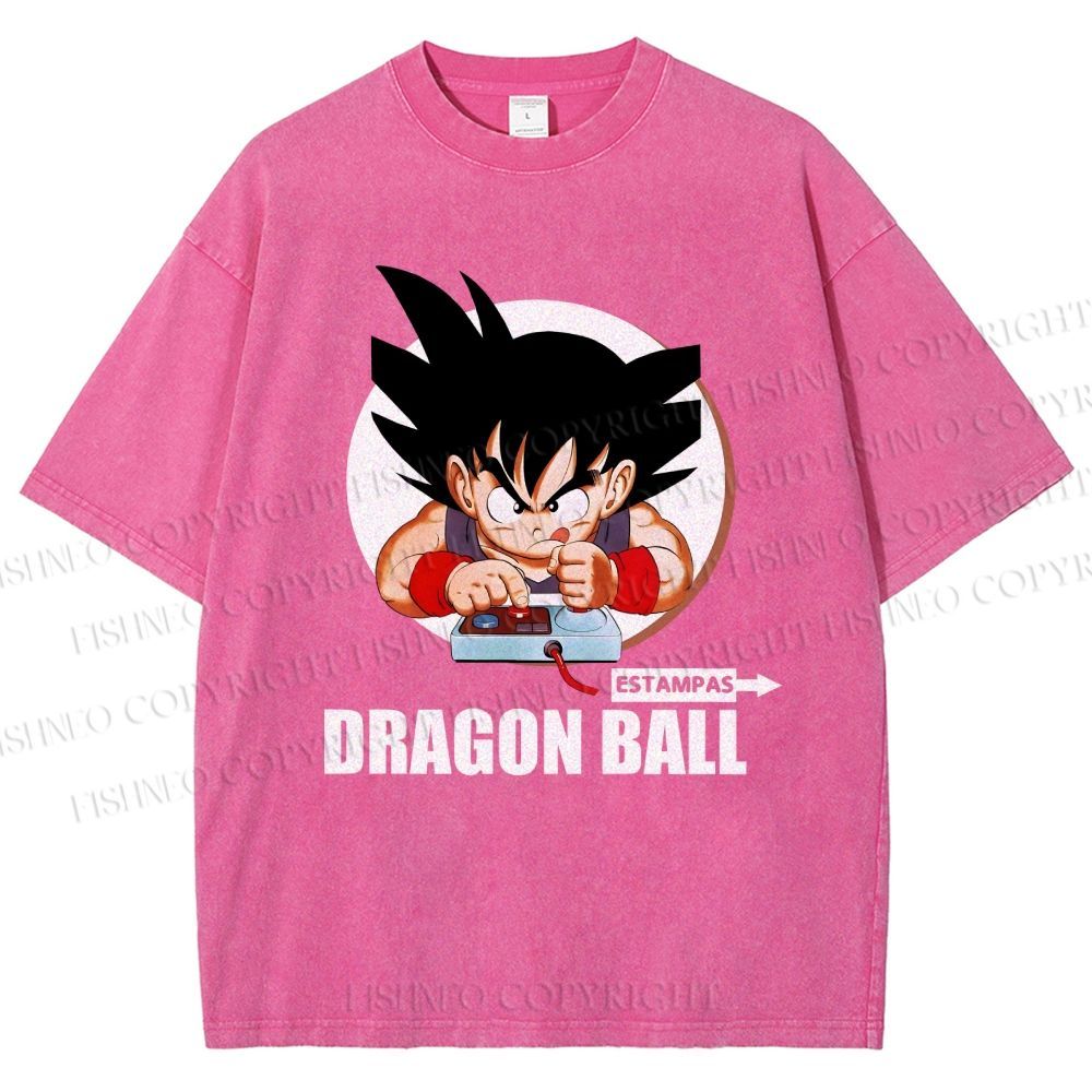 Unisex Dragon Ball Goku Printed Washed Tee