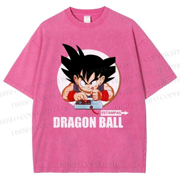 Unisex Dragon Ball Goku Printed Washed Tee
