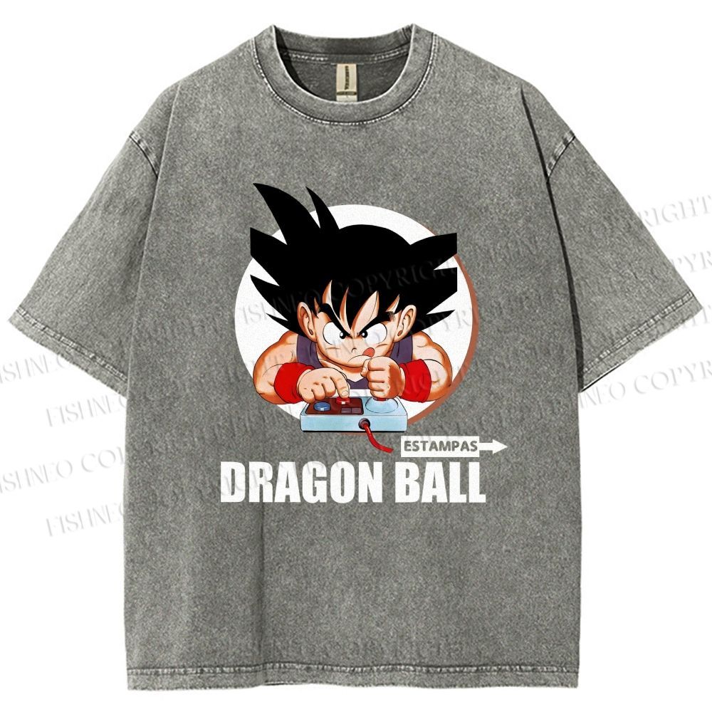 Unisex Dragon Ball Goku Printed Washed Tee