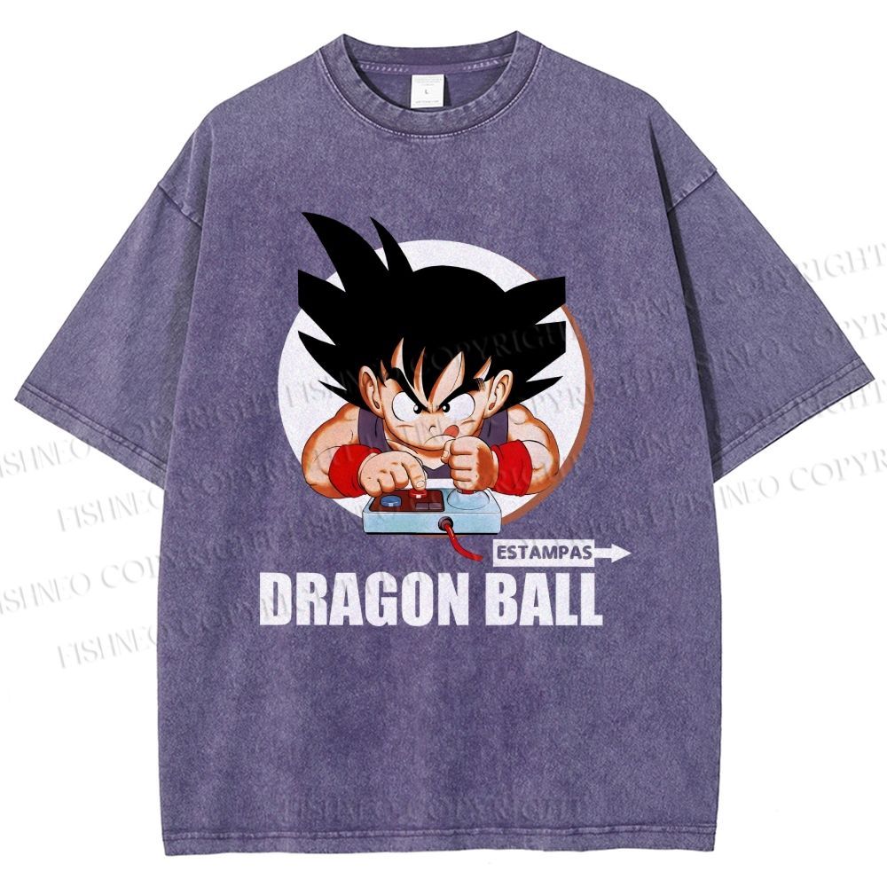Unisex Dragon Ball Goku Printed Washed Tee