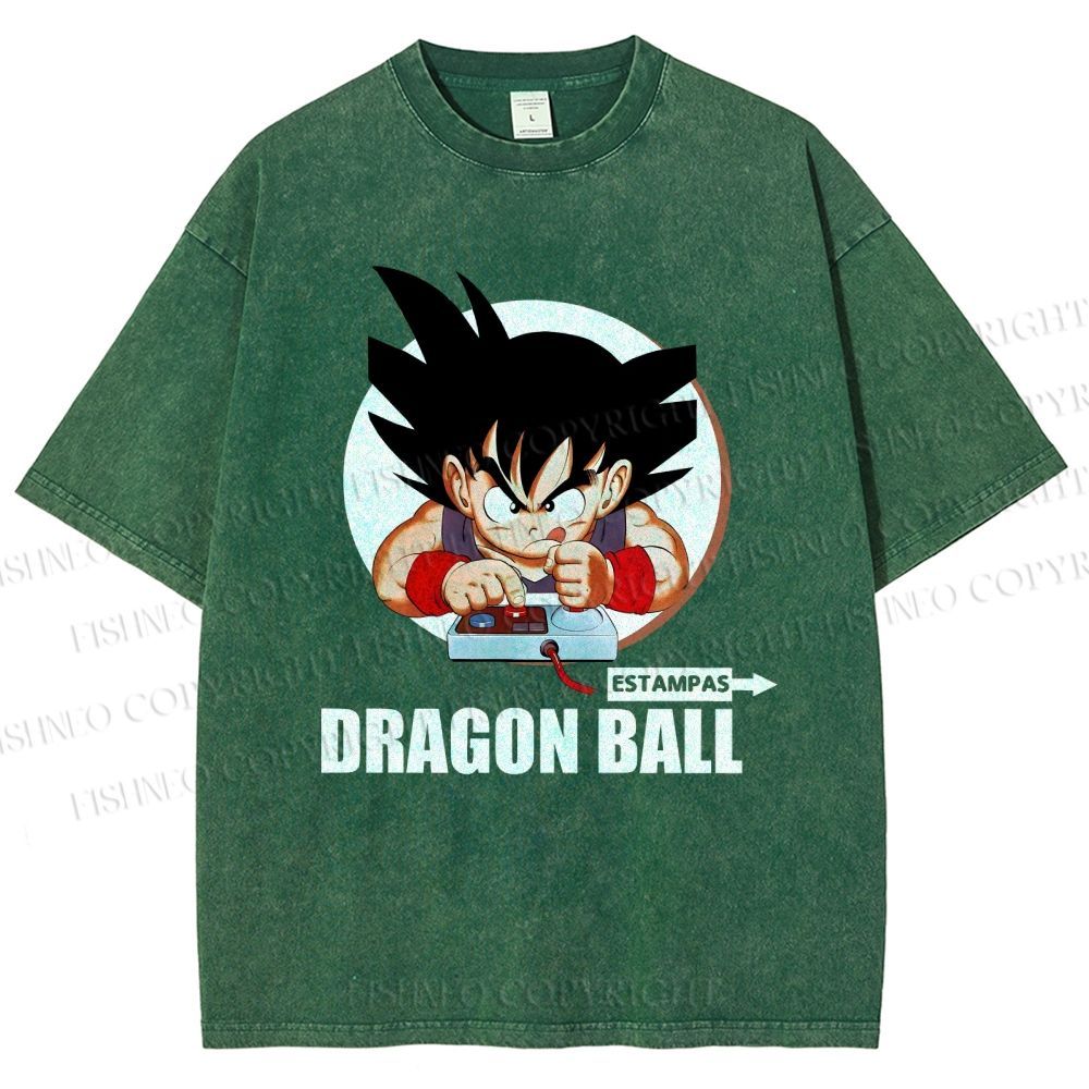 Unisex Dragon Ball Goku Printed Washed Tee