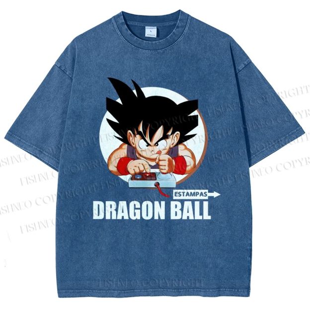Unisex Dragon Ball Goku Printed Washed Tee