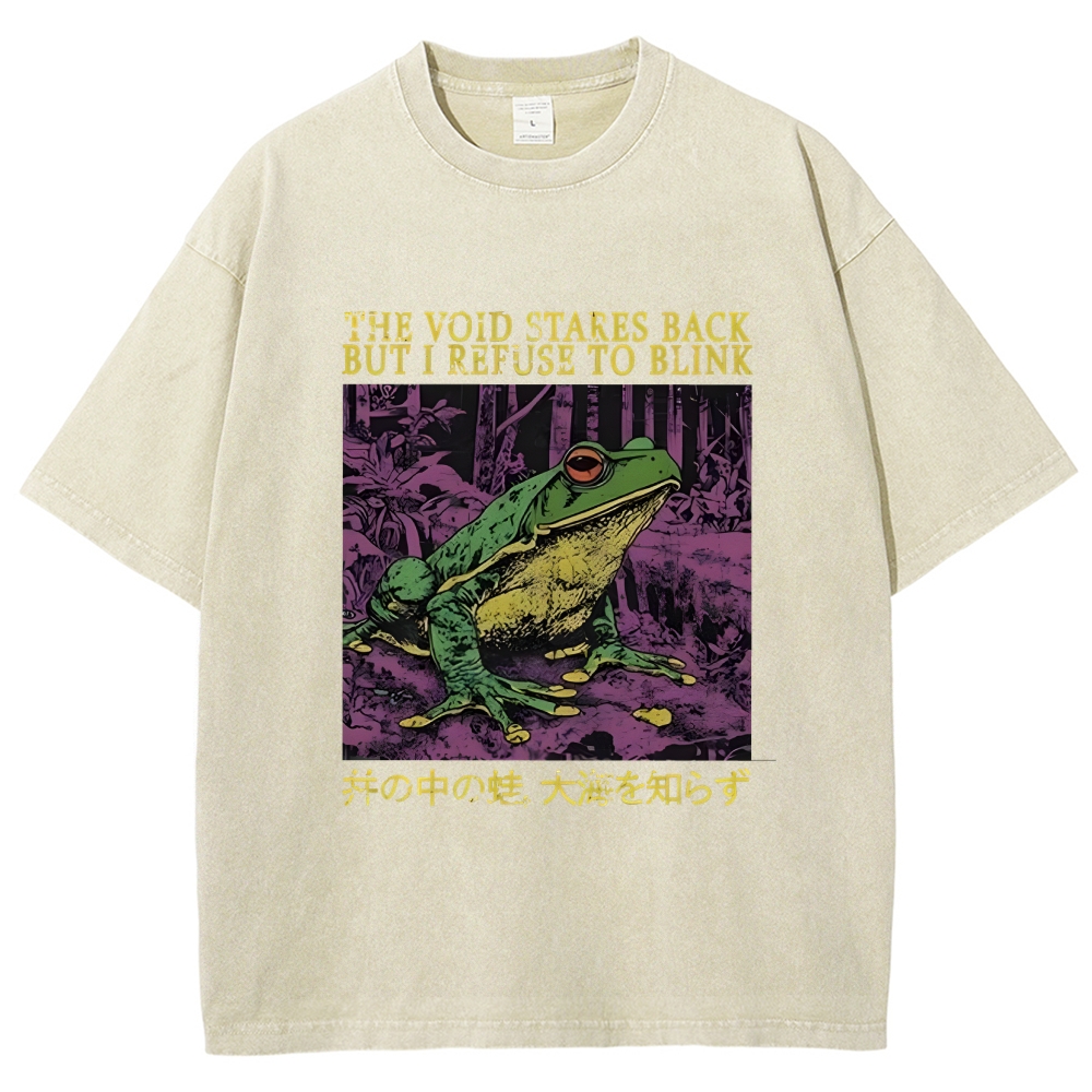 The Void Stares I Refuse To Blink Washed T-Shirt