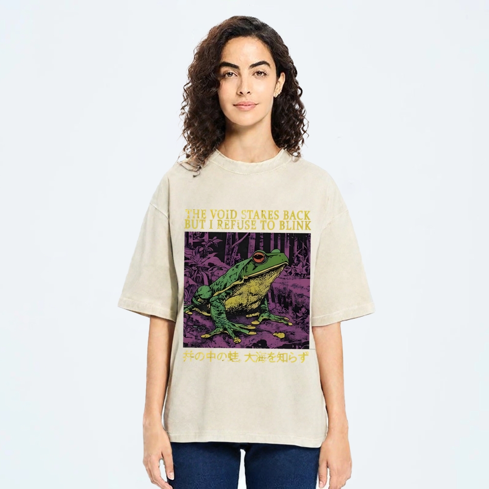 The Void Stares I Refuse To Blink Washed T-Shirt