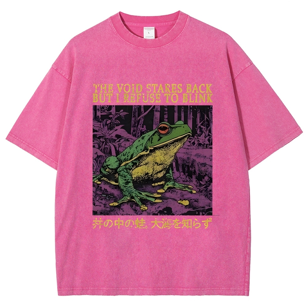 The Void Stares I Refuse To Blink Washed T-Shirt