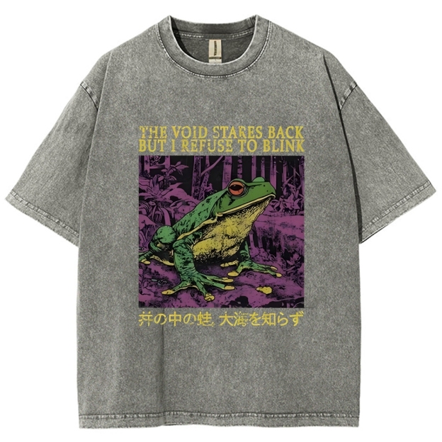 The Void Stares I Refuse To Blink Washed T-Shirt