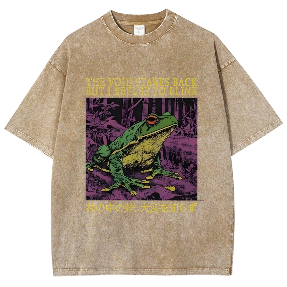 The Void Stares I Refuse To Blink Washed T-Shirt