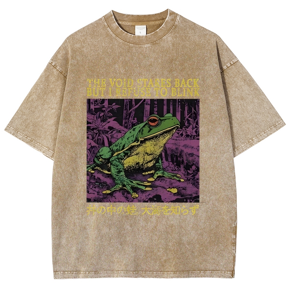 The Void Stares I Refuse To Blink Washed T-Shirt