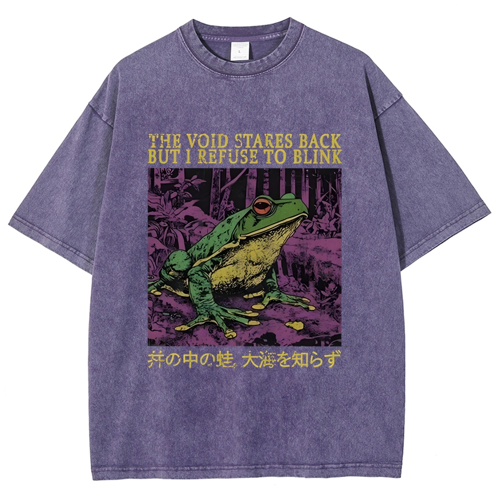 The Void Stares I Refuse To Blink Washed T-Shirt