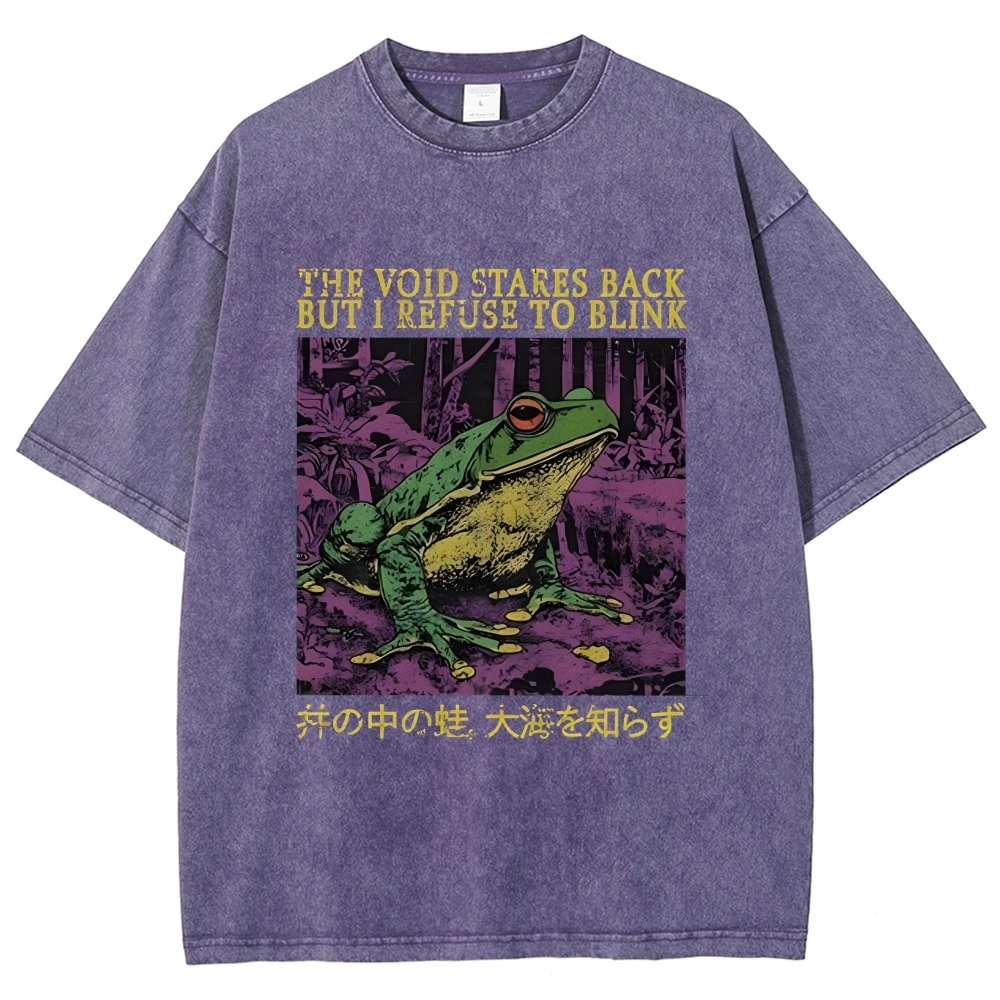 The Void Stares I Refuse To Blink Washed T-Shirt
