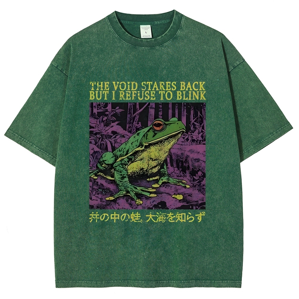 The Void Stares I Refuse To Blink Washed T-Shirt