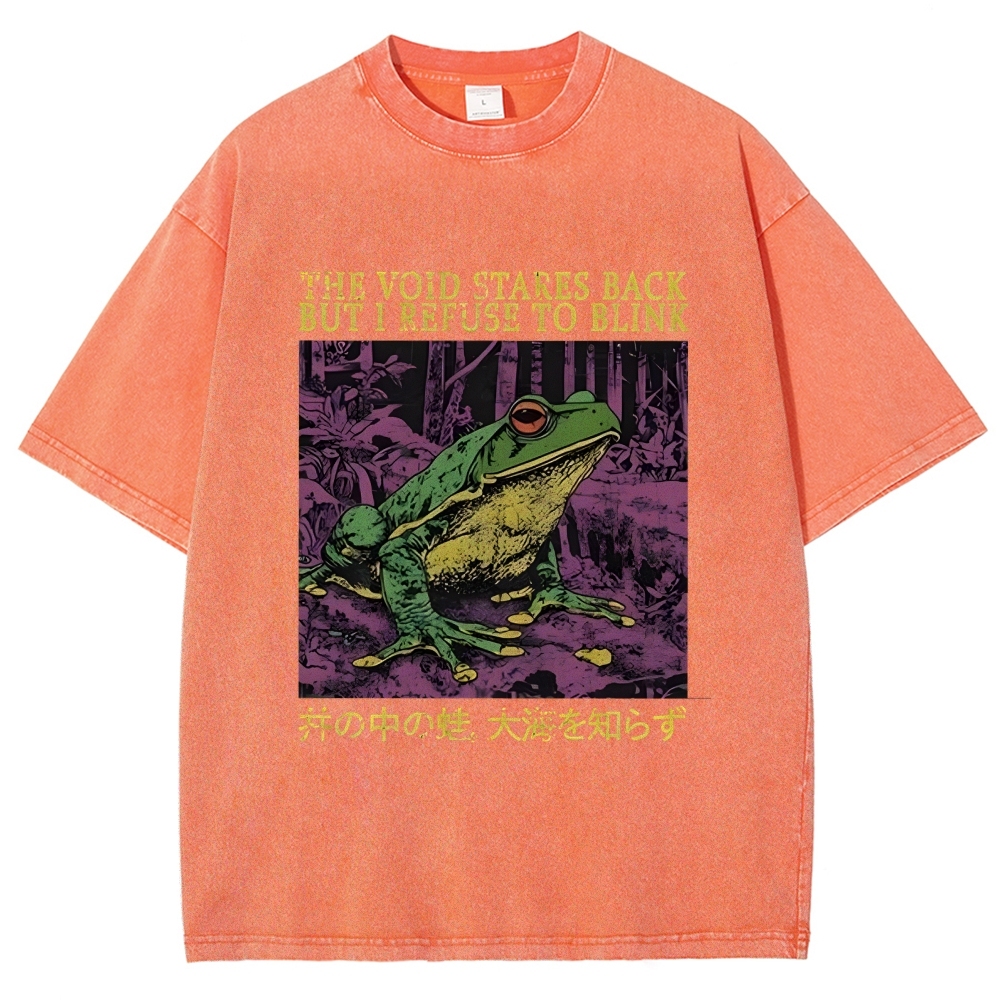 The Void Stares I Refuse To Blink Washed T-Shirt