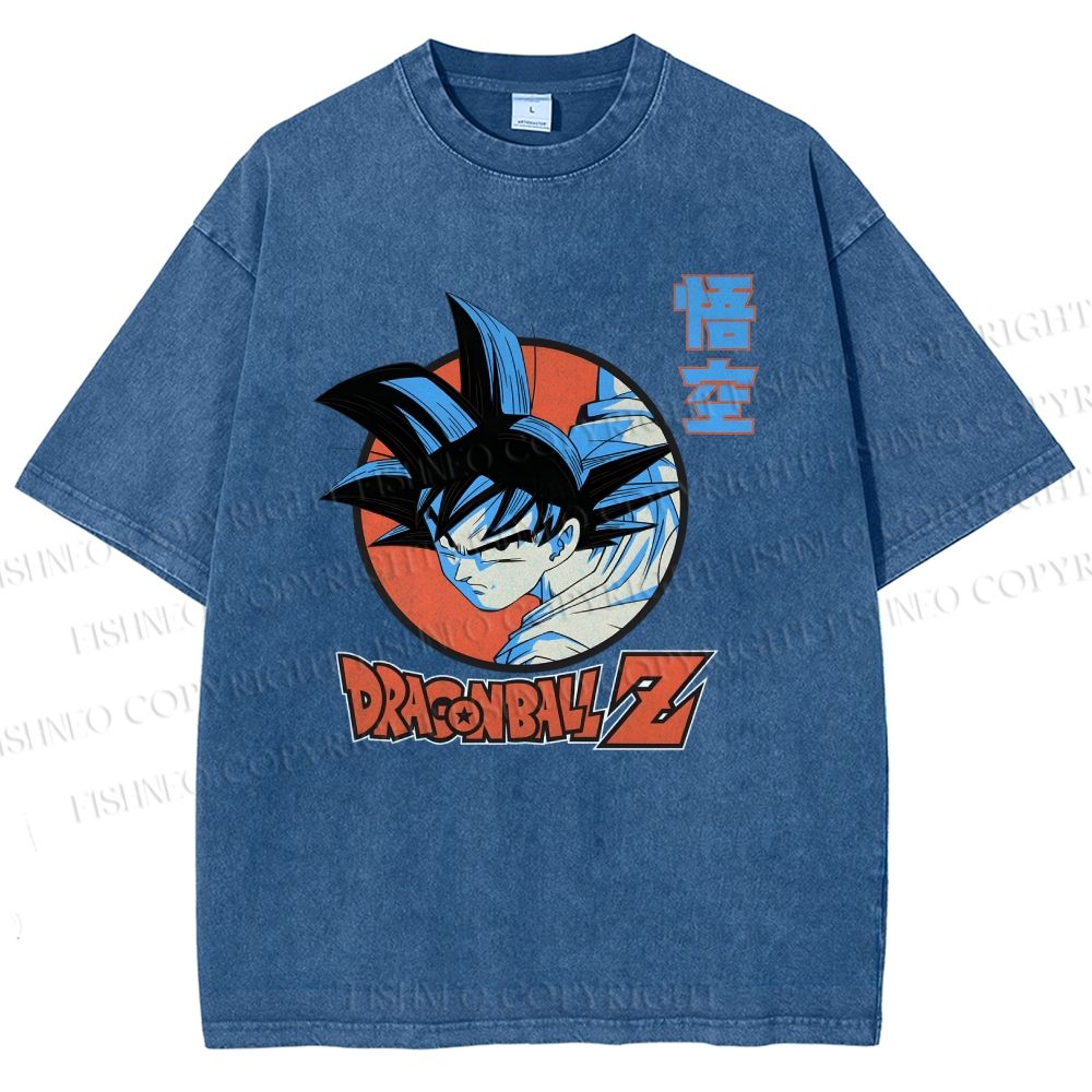 Unisex Dragon Ball Goku Printed Washed Tee